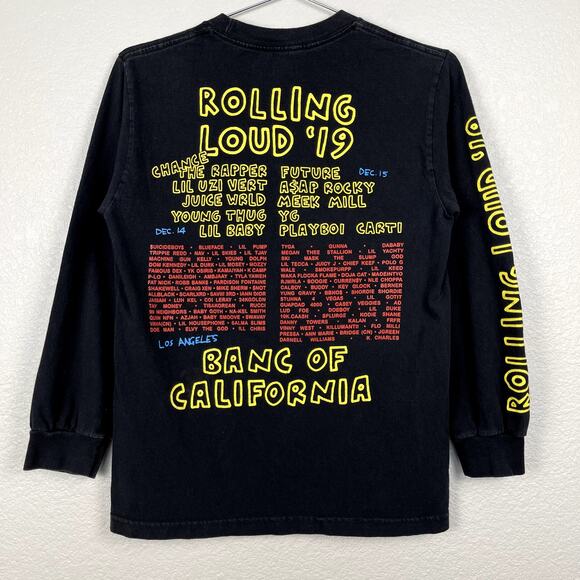 Rolling Loud Long Sleeve T Shirt 2019 Los Angeles Small Rap Juice Wrld A$AP - Picture 2 of 8